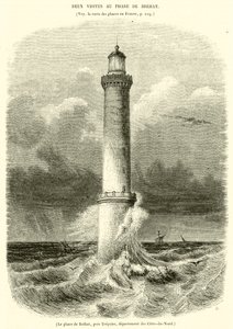 Le phare de Bréhat, près Tréguier, département des Côtes-du-Nord - French School