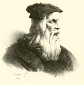 Portrait de Léonard de Vinci - French School