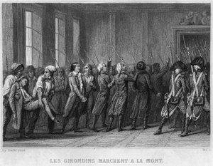 Les Girondins marchent à la mort - dans "Révolution française" par Thiers. 19ème siècle