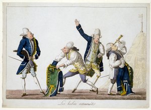 Les Habits Retournés, vers 1815 (gravure en couleur)