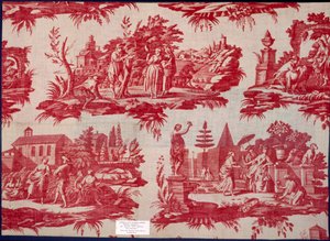 Les Saisons de la Collection Mayoux, 3e quart du 18e siècle, coton imprimé sur plaque de cuivre