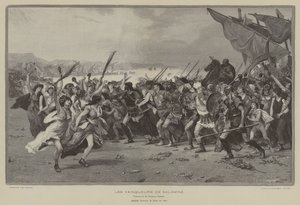 Les Vainqueurs de Salamine (engraving) - French School