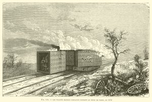 Les Wagons Blindés Employés Pendant le Siège de Paris, en 1870 - French School