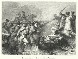 Les conscrits de 1813 au combat de Weissenfels - French School