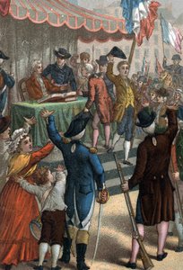 Les enrôlements volontaires (devant le théâtre de l