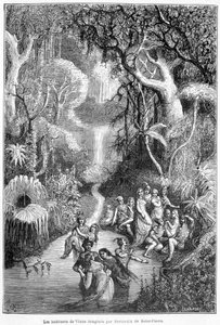 Les habitants de Vénus imaginés par Henri Bernardin de Saint-Pierre, écrivain français (1737-1814) - dans « Les terres du ciel » par Camille Flammarion, éd. Marpon & Flammarion, Paris - French School