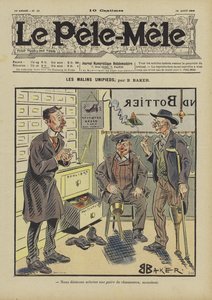 Les malins unipieds. Illustration pour Le Pêle-Mêle - French School