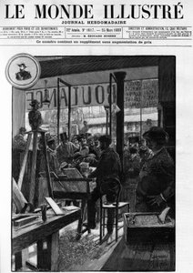 Les manifestations boulangistes à Paris, dans "Le Monde Illustré" en 1888. - French School