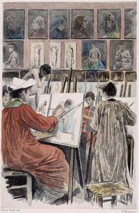 Les peintresses : atelier de dames - dans « Nos contemporains » par Pierre Vidal