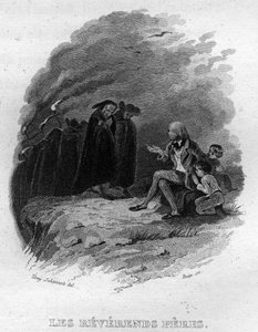Les révérends pères Chanson de Beranger dans Oeuvres complètes (1834) - French School