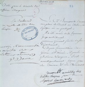 Lettre de recommandation signée par Napoléon Bonaparte (1769-1821) pour son frère, Joseph (1768-1844) décembre 1795 - French School