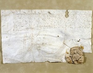 Lettre signée par Henri IV, instituant Dinan comme Présidial après que la ville lui ait été rendue