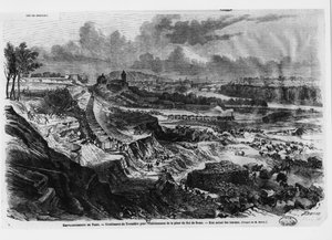 Nivellement de la colline de Chaillot pour la construction de la place du Roi de Rome en 1812-13 - French School