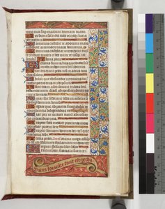 Lewis E 113 f.20r Page de texte décorée avec la devise Sans Loyauté tout est Perdu, 1500-15