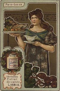Carte alimentaire illustrée italienne Liebig, début du 20e siècle