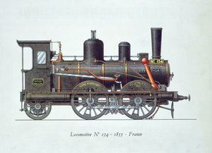 Locomotive no.154, 1855 - French School