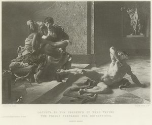 Locuste en présence de Néron essayant le poison préparé pour Britannicus (gravure) - French School