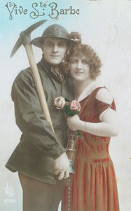 Vive Sainte Barbe!, carte postale du début des années 1920