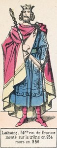 Lothaire, 34e roi de France, monte sur le trône en 954, mort en 986 - French School