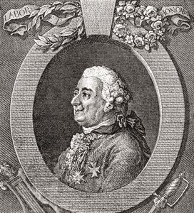 Louis-Élisabeth de la Vergne, comte de Tressan, 1705-1783. Soldat français, médecin, scientifique, médiéviste et écrivain. De Les Heures Libres publié en 1908.