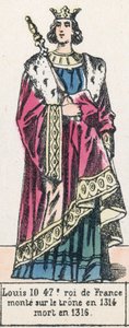 Louis X, 47e roi de France, monte sur le trône en 1314, mort en 1316 - French School