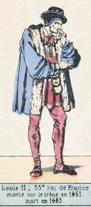 Louis XI, 55e roi de France, monte sur le trône en 1461, mort en 1483 - French School