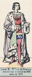 Louis XII, 57e roi de France, monte sur le trône en 1498, mort en 1515 - French School