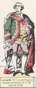 Louis XVI, 67e roi de France, monte sur le trône en 1774, mort en 1792 - French School