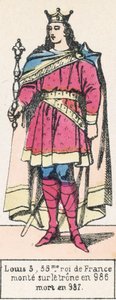 Louis V, 35e roi de France, monté sur le trône en 986, mort en 987 - French School