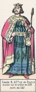 Louis VI, 40e roi de France, monte sur le trône en 1108, mort en 1137 - French School