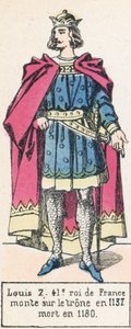 Louis VII, 41e roi de France, monte sur le trône en 1137, mort en 1180 - French School