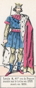 Louis VIII, 43e roi de France, monte sur le trône en 1223, mort en 1226 - French School