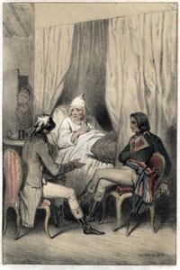 Louis Antoine Fauvelet de Bourienne (1769-1834), diplomate et administrateur français, et le général Napoléon Bonaparte (1769-1821) demandent de l
