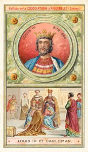 Louis III et son frère cadet Carloman II, rois de France, 9ème siècle - French School