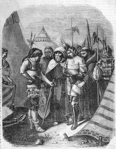 Louis II de la Trémoille (1460-1525). Général anglais. Guerre folle (1485-1488). La Trémoille décidant de tuer les complices du duc d