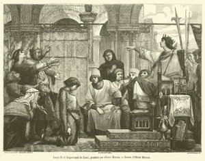 Louis IX et Enguerrand de Couci - French School