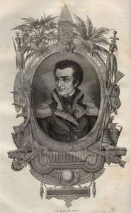 Louis Marie Maximilien de Caffarelli du Falga (1756-1799) général français pendant la Révolution française - gravure dans la Nouvelle Encyclopédie Nationale par Maurice La Charest - 1870 - French School