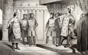 Louis VIII (1187-1226) le Lion reçoit un envoyé de son ennemi Henri III (1207-72) d