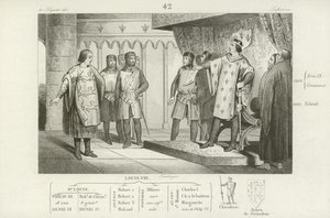 Louis VIII de France recevant un envoyé de son ennemi, Henri III d