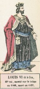Louis VI dit le Gros, 46e roi, monte sur le trône en 1108, mort en 1137 - French School