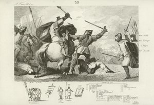 Louis VI de France combattant les Anglais à la bataille de Brenneville, 1119