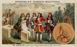 Louis XIV de France supervisant la construction du Palais de Versailles - French School