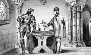 Louis XI (1423-83) détenu en résidence surveillée par Charles le Téméraire (1433-77) tiré de 