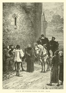 Louis XI et les bourgeois attendant des nouvelles - French School
