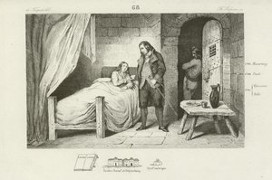 Louis XVII de France, malade et emprisonné, vers 1795 - French School