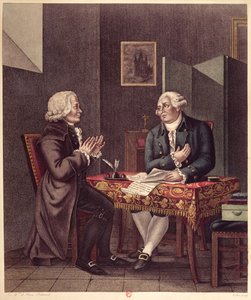 Louis XVI lisant son testament à Guillaume de Lamoignon de Malesherbes dans le Temple, 25 décembre 1793
