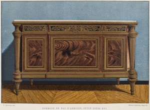 Commode Louis XVI en bas d
