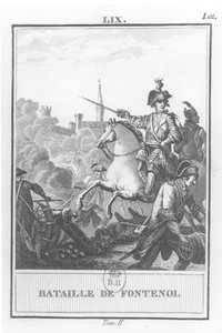 Louis XV (1710-74) à la Bataille de Fontenoy, 11 mai 1745 - French School