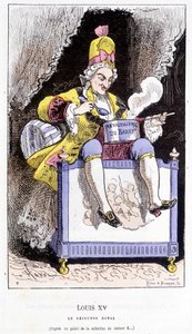Louis XV - dans "Histoire de France Tintamarresque" de Touchatout - French School