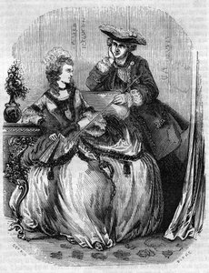 Louis XV et Madame de Pompadour, Jeanne Antoinette Poisson (1721-1764) (Marquise de Pompadour) - dans «Histoire de France» par L.-P. Anquetil